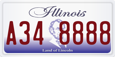 IL license plate A348888