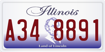 IL license plate A348891