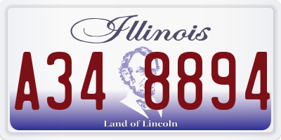 IL license plate A348894