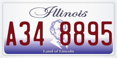 IL license plate A348895
