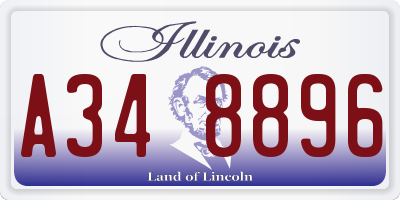 IL license plate A348896