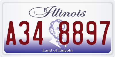 IL license plate A348897