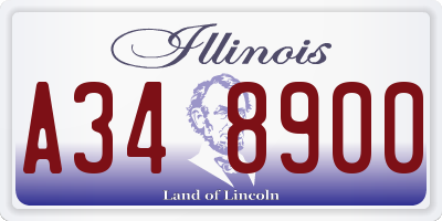IL license plate A348900