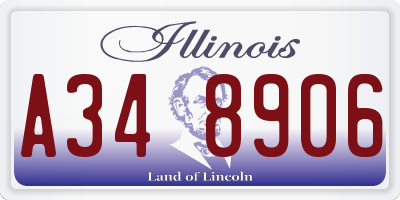 IL license plate A348906