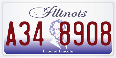 IL license plate A348908