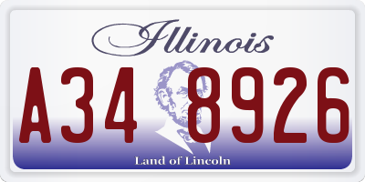 IL license plate A348926