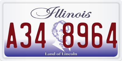 IL license plate A348964
