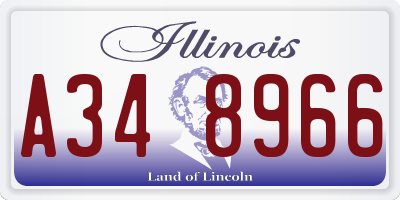 IL license plate A348966