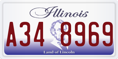 IL license plate A348969