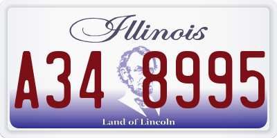 IL license plate A348995