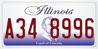 IL license plate A348996