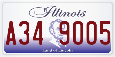IL license plate A349005