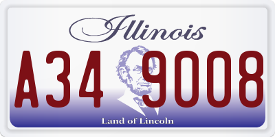 IL license plate A349008