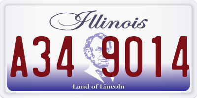 IL license plate A349014