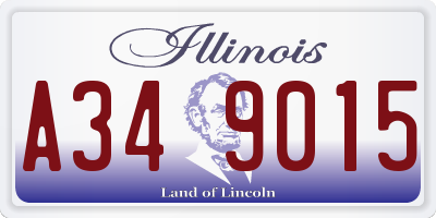 IL license plate A349015