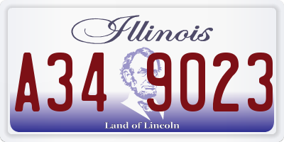 IL license plate A349023