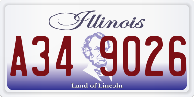 IL license plate A349026