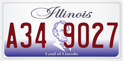 IL license plate A349027