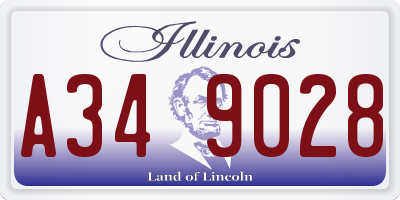 IL license plate A349028