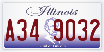 IL license plate A349032