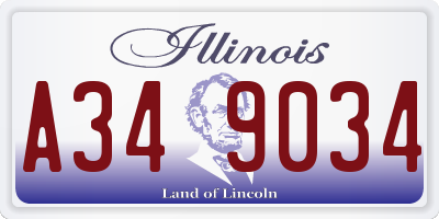 IL license plate A349034