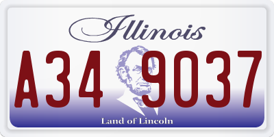 IL license plate A349037