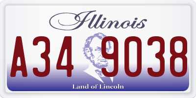IL license plate A349038