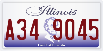 IL license plate A349045