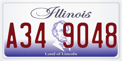 IL license plate A349048