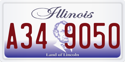 IL license plate A349050