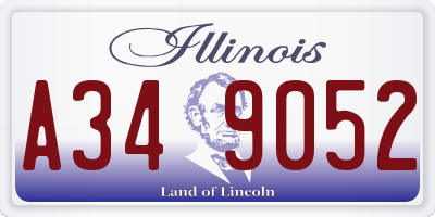 IL license plate A349052