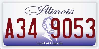 IL license plate A349053