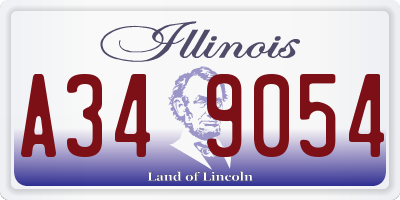 IL license plate A349054