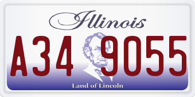 IL license plate A349055