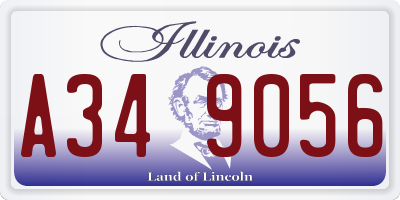 IL license plate A349056