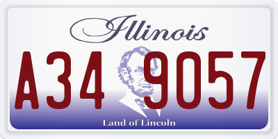 IL license plate A349057