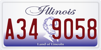 IL license plate A349058