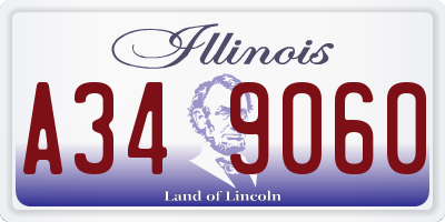 IL license plate A349060