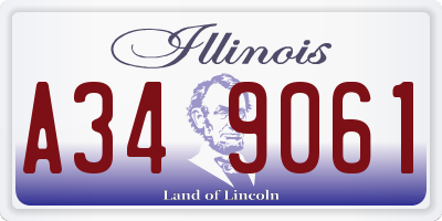 IL license plate A349061