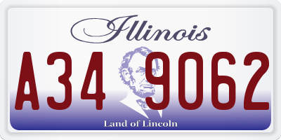 IL license plate A349062