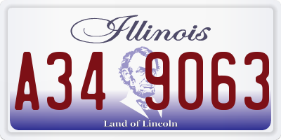 IL license plate A349063
