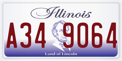 IL license plate A349064