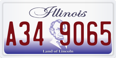 IL license plate A349065