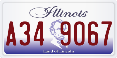 IL license plate A349067