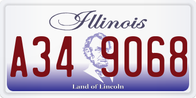 IL license plate A349068