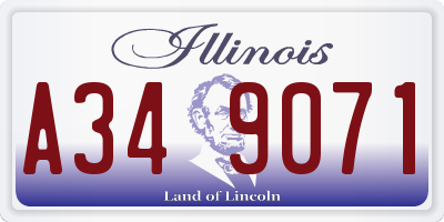 IL license plate A349071