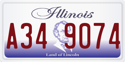 IL license plate A349074