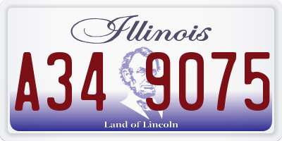 IL license plate A349075