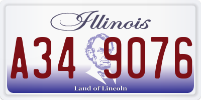 IL license plate A349076