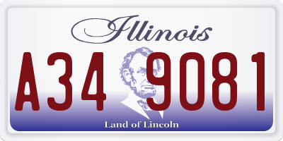 IL license plate A349081